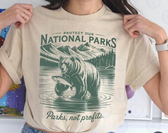 Protect Our National Parks Bear PNG: Vintage Graphic (Digital Download