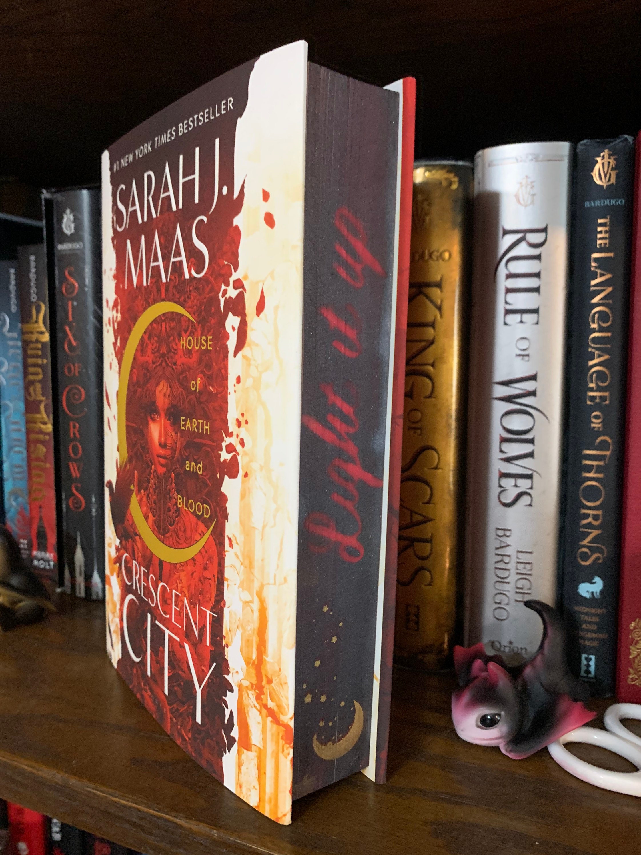 CRESCENT CITY Hand-painted Book Edges Sarah J Maas Earth and Blood Sprayed  Edges Edges Fantasy Books House of Flame 