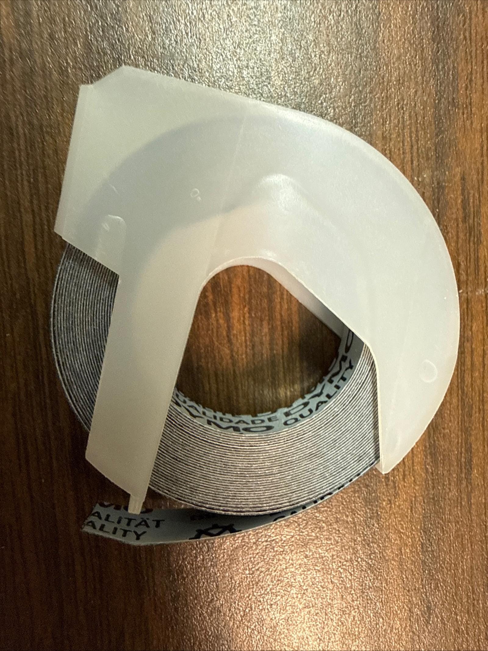 DYMO D1 Vinyl Schriftband HP weiß/rot 12 mm x 3 m