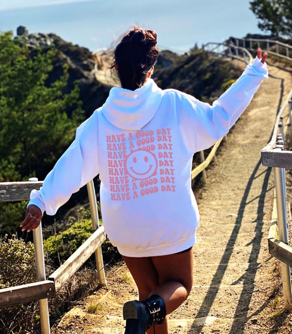 Have a Good Day Trendy Sweatshirt Retro Preppy Smile Face