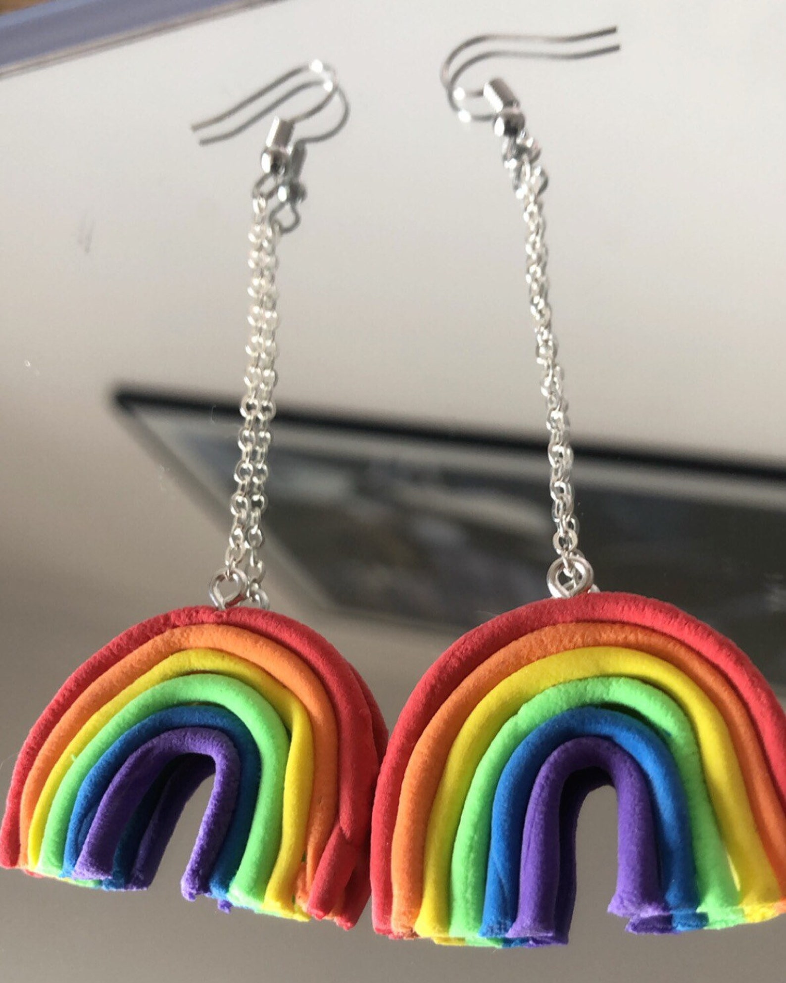 Rainbow Earrings | Etsy
