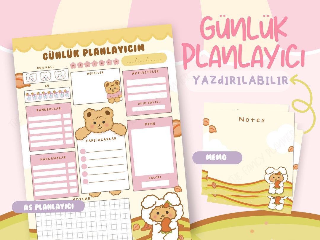Günlük Planlayıcı, Digital Planlayıcı,günlük, Kişisel Günlük Planlayıcı ...
