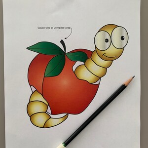 Digital (PDF) Pattern - Worm in the Apple (2 Variations)