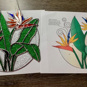 Digital (PDF) Stained Glass Pattern - Bird of Paradise Plant (version 1 ...