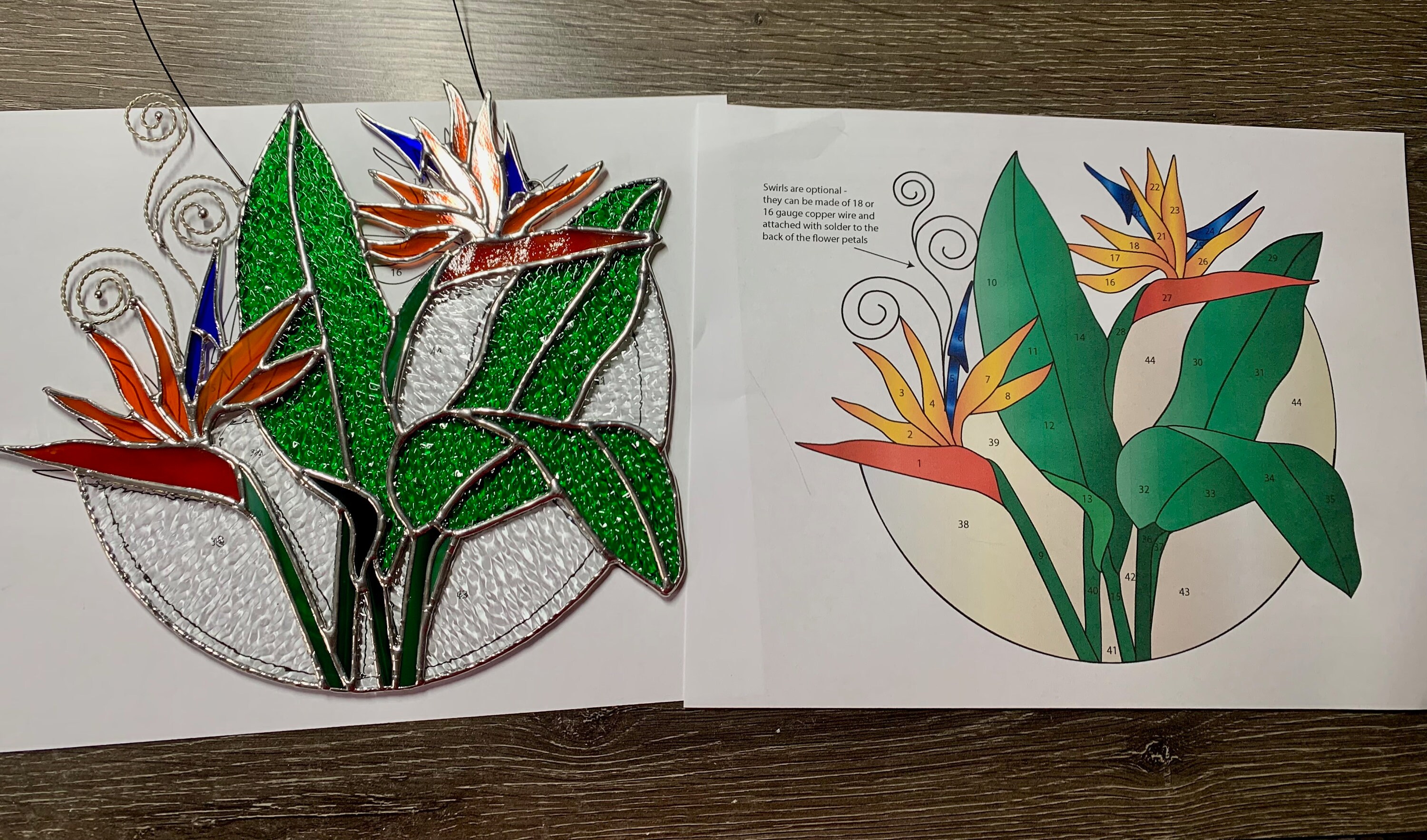 Digital (PDF) Stained Glass Pattern - Bird of Paradise Plant (version 1 ...