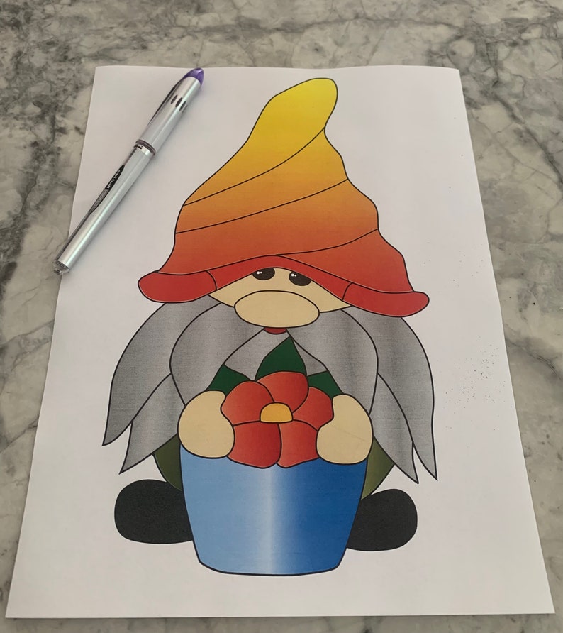 Digital PDF Stained Glass Gnome Pattern Etsy digital-pdf-stained-glass-gnome-pattern-etsy