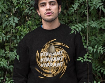 Trippy Pilz vibrierendes Design, Unisex Sweatshirt