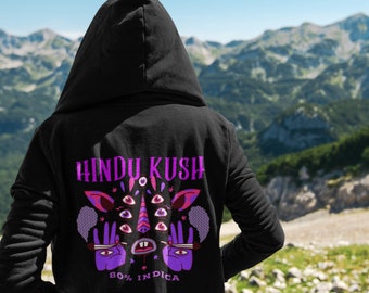 Cannabis Design Unisex Hoodie, 80% Indica Hindu Kush, Unkraut Liebhaber