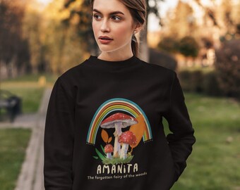 Amanita muscaria Unisex Sweatshirt Pilz Design, Fliegenpilz