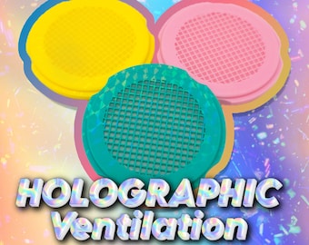 HOLOGRAPHIC 2" Insect/Reptile Ventilation. Built In MICRO MESH, Perfect For Jumping Spiders & Terrariums