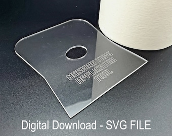 Masking Tape Applicator Tool / Glowforge Accessories / tape presser / laser cutting tools / digital download svg cutting file