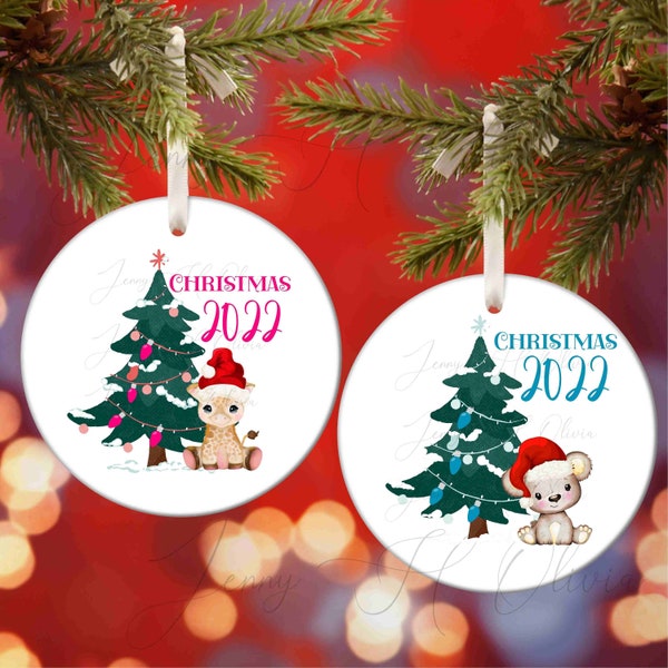 Christmas 2022, Baby First Christmas PNG, PNG File, 2022, Baby's First Ornament, Baby Shower Gift, Christmas Gift, Christmas PNG, Clip Art