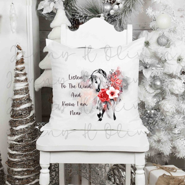 In Memory Of, PNG File, Loving Memory, Christmas Ornament, Memorial, Loving memory in heaven, Sublimation PNG File, Horses, Memorial Gift