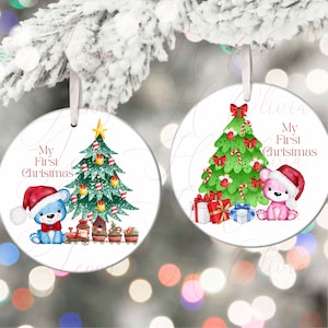 Baby's eerste kerst, cadeau voor meisje, cadeau voor jongen, mijn eerste kerst, kerst PNG, kerstornament, kerst bijpassende outfits,