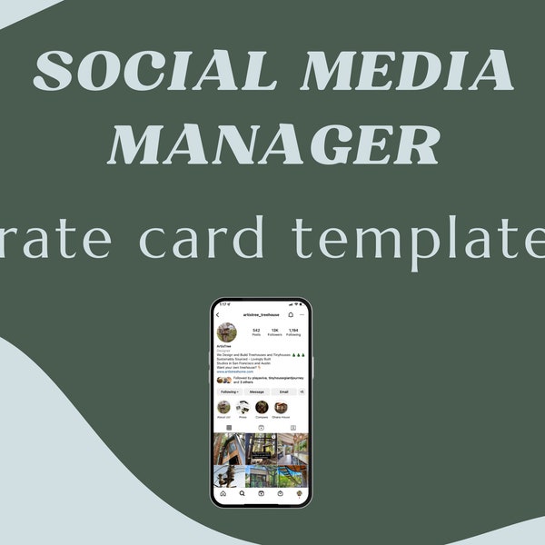 Rate Card Examples Facebook Rate Card Template - Etsy Canada