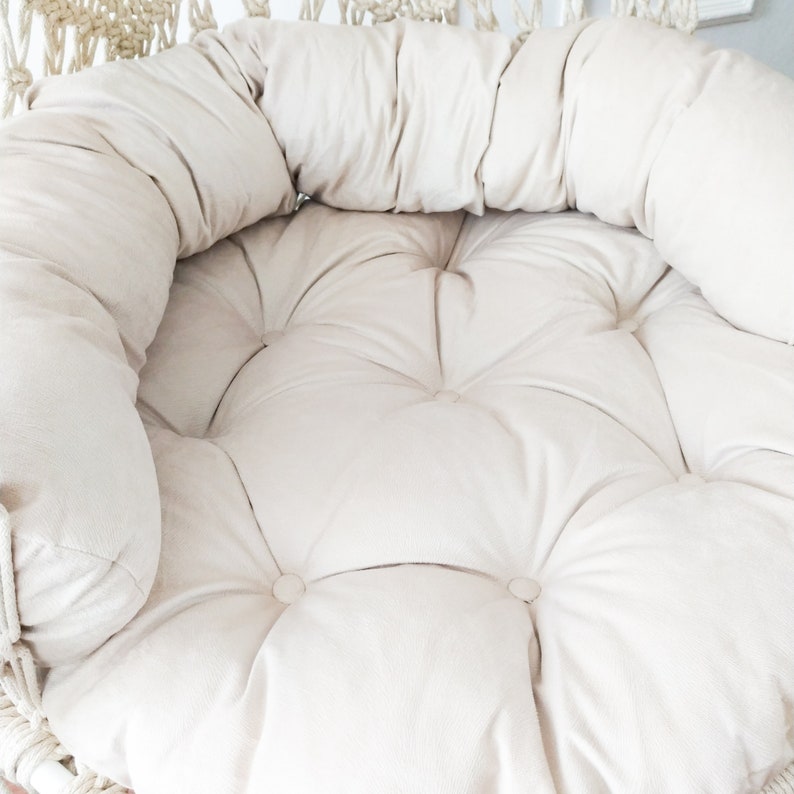 Macrame Swing Chair With Cushion for Indoor & Outdoor Large Etsy