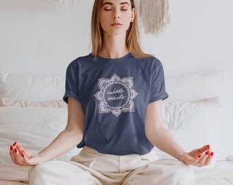 Inhale Exhale T-Shirt, Meditation T-Shirt, Yoga T-Shirt, Spiritual T-shirt, Zen T-Shirt, Boho T-Shirt, Hippie T-Shirt, Yogi, Unisex T-Shirt