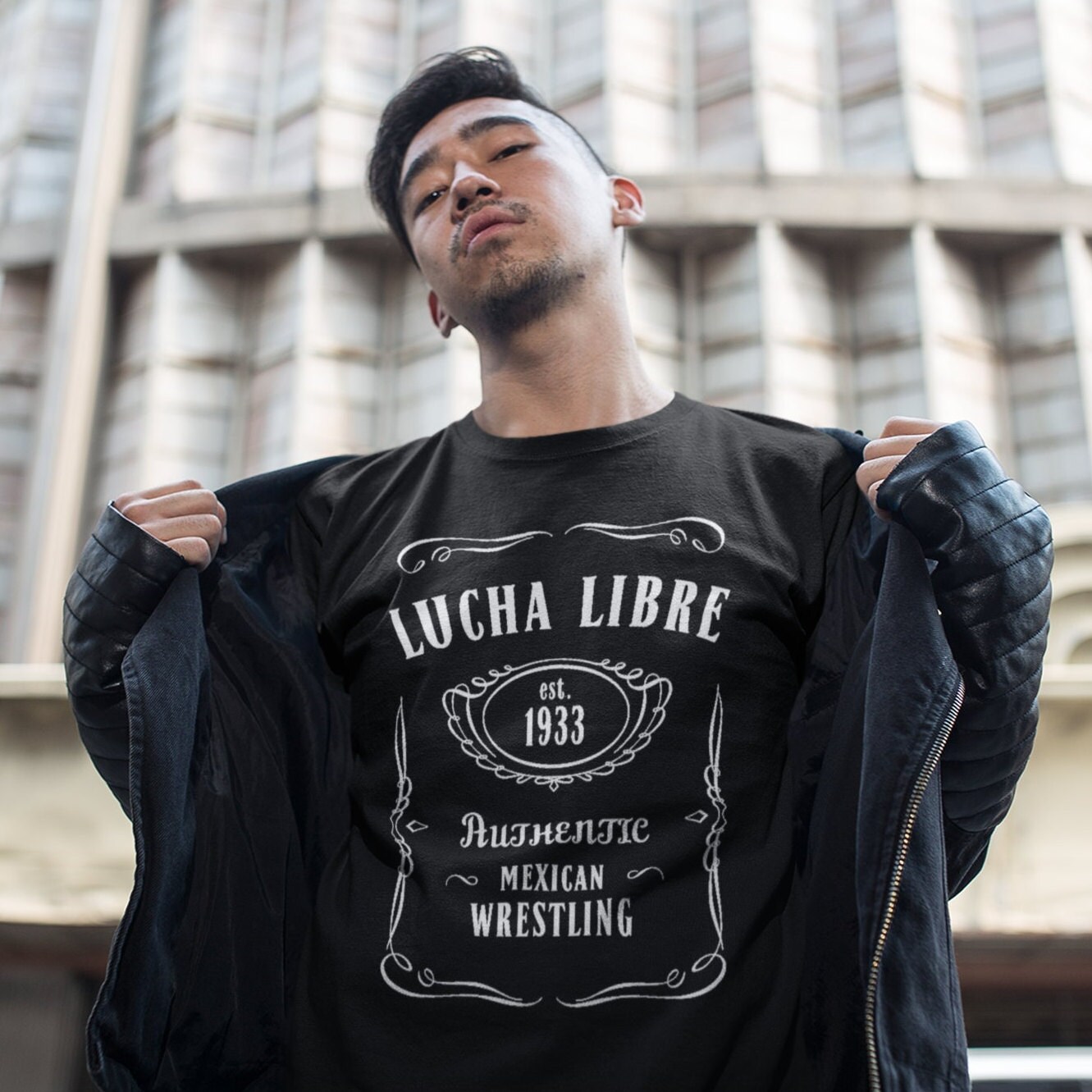 Lucha Whiskey T-shirt Luchador T-shirt 