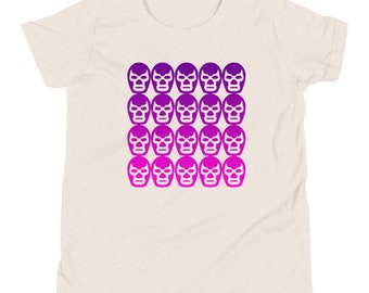 T-shirt à manches courtes violet Multiple Lucha pour jeune