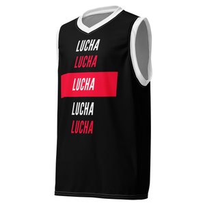 Lucha Lucha Lucha Recycled unisex basketball jersey, Lucha Libre T-Shirt, Wrestling T-Shirt