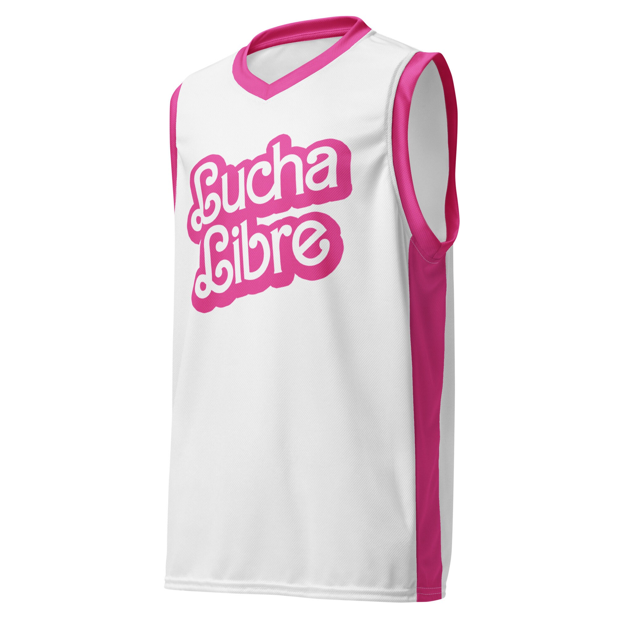 Lucha Libre Girl Recycled unisex basketball jersey, Lucha Libre T-Shirt, Luchador mask T-Shirt, Wrestling T-shirt