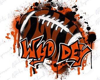 Who Dey png | Cincinnati Football | Graffiti Football png | Cincinnati png | Digital Artwork Who Dey