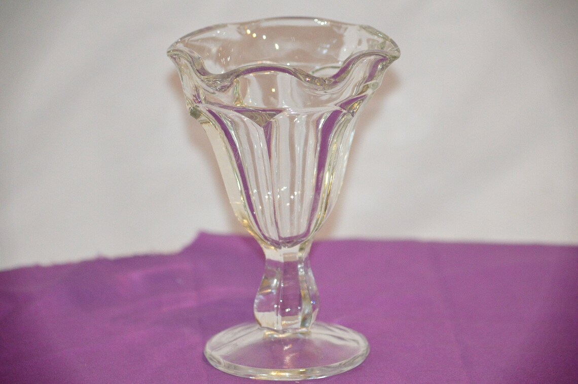 1960's Libbey Fluted Soda Fountain Glass Etsy