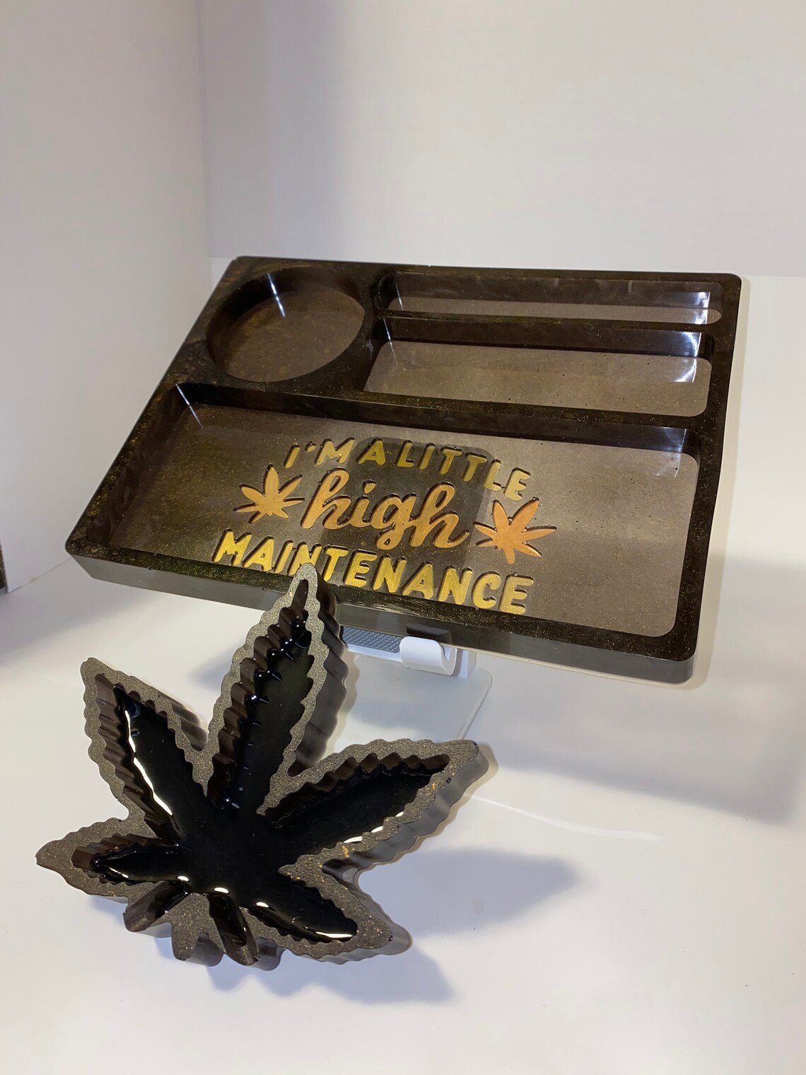 Marijuana Tray With Small Ashtray Etsy