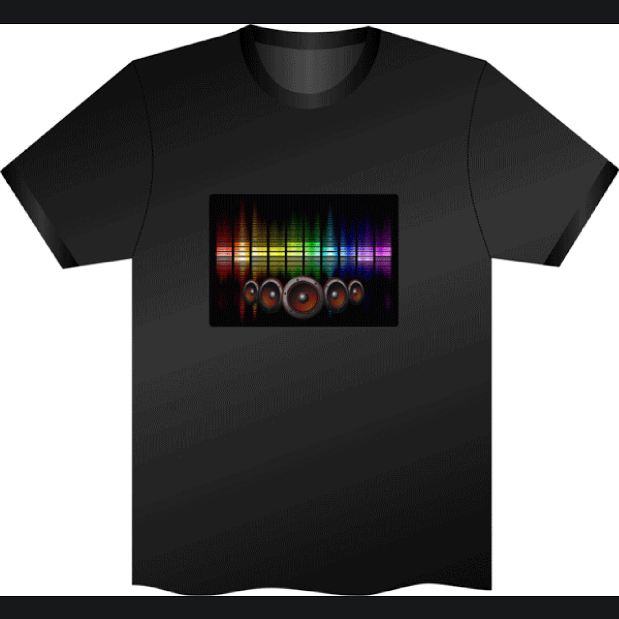 Music Equalizer TShirt DJ Voice activated light up LED Etsy