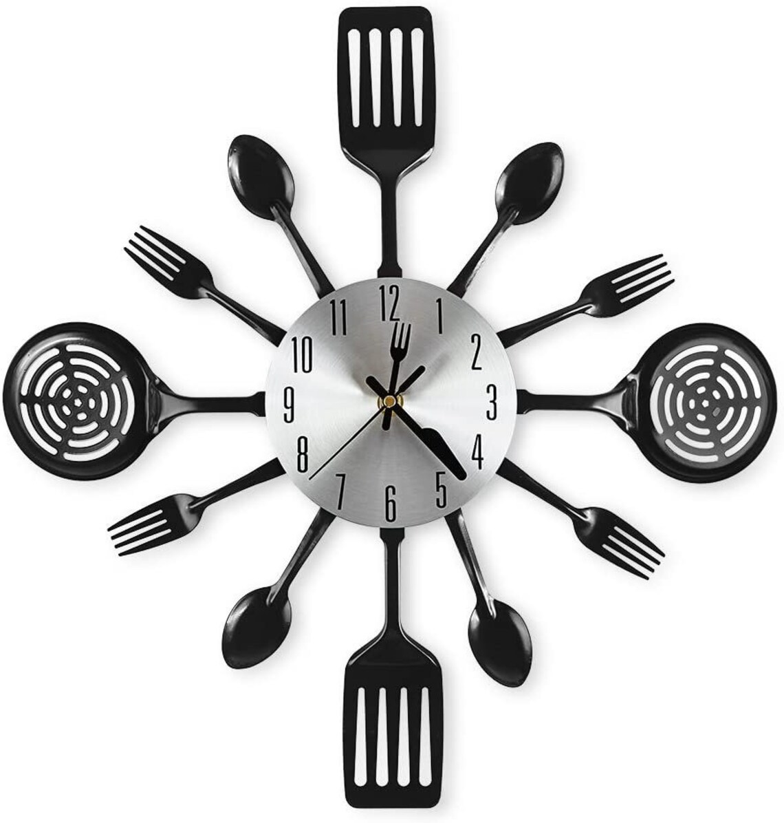 16 Black Large Kitchen Wall Clocks with Spoons and Forks | Etsy