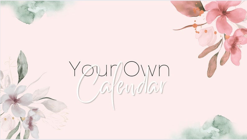 Create Your Own Planner Template Personalized Calendar - Etsy