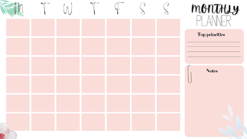 Create Your Own Planner Template Personalized Calendar - Etsy