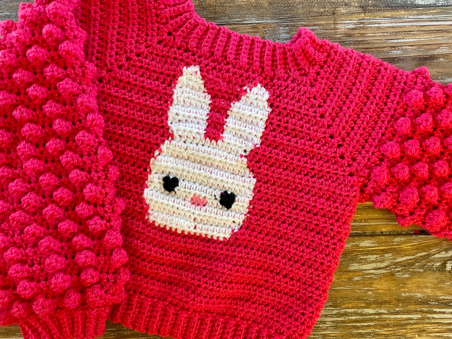 Bunny Sweater, Crochet Baby Jumper - Etsy