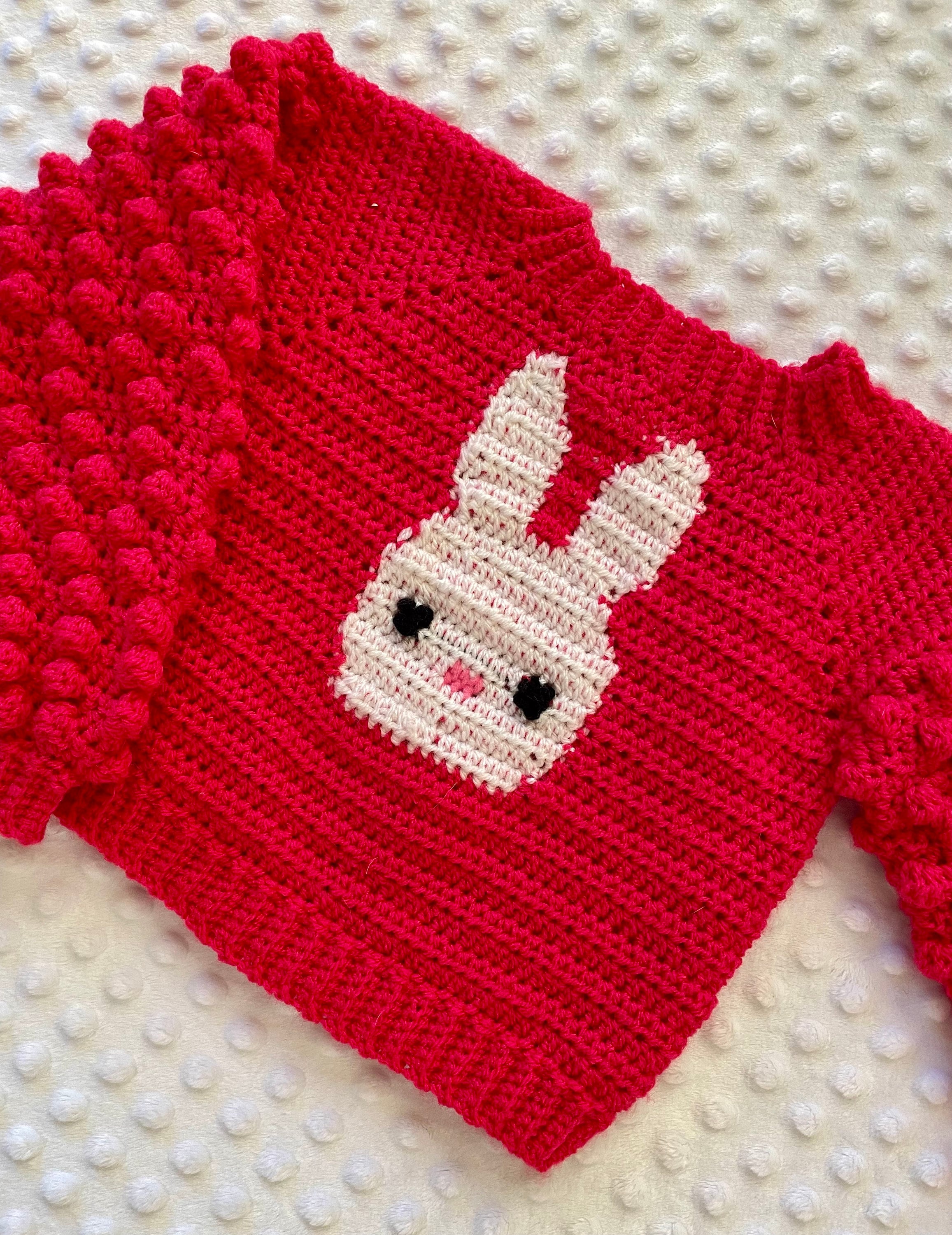 Bunny Sweater, Crochet Baby Jumper - Etsy