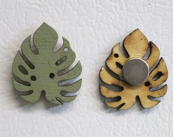 Monstera Leaf Magnets Set of 4, Houseplant Magnet,  Plant LoverMagnet | Housewarming Gift, Plant Decor, Christmas Day Gifts