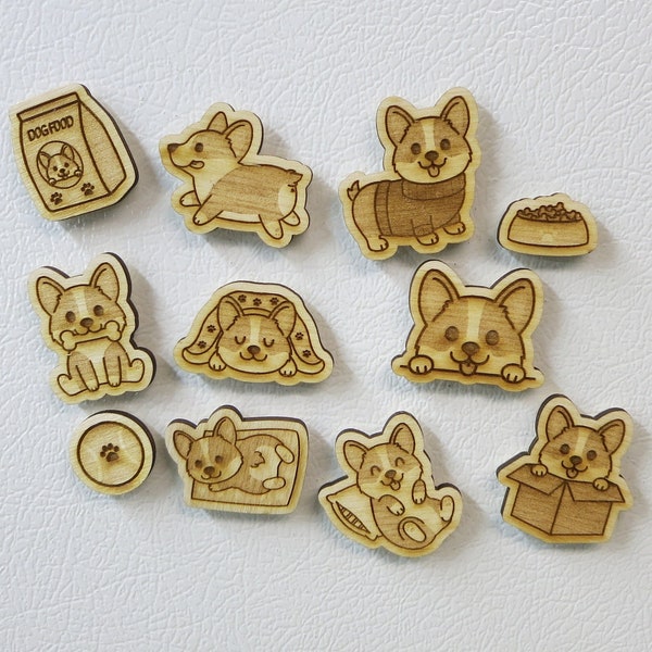 Cute Corgi Magnets - Dog Lover Magnets, Dog Refrigerator Magnets, Dog mom Magnets, Dog Humor Gift, Dog Gift Magnets