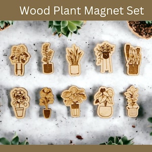 Houtplantmagneten: cadeau kamerplantliefhebber, botanisch decor