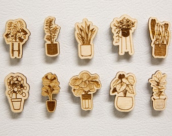 Plant Magnets, Houseplant Magnet,  Plant LoverMagnet | Housewarming Gift, Plant Decor, Christmas Day Gifts