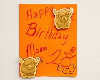 Adorable Highland Cow Magnets - Bring Rustic Charm to Your Fridge!