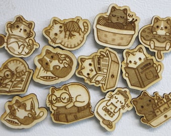 Aimants mignons de chat - aimants d'amant de chat, aimants de réfrigérateur de chat, aimants de maman de chat, cadeau d'humour de chat, aimants de cadeau de chat