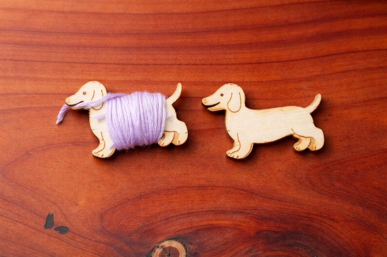 Dog Thread Bobbin Holder Box | Embroidery Floss Organizer Tray | Cross ...