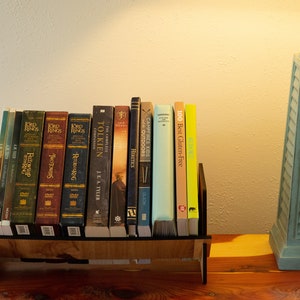Table Top Book shelf, Free Standing Bookcase, Home Office decor, Small Book Case, book display, Tilted Bookshelf image 3
