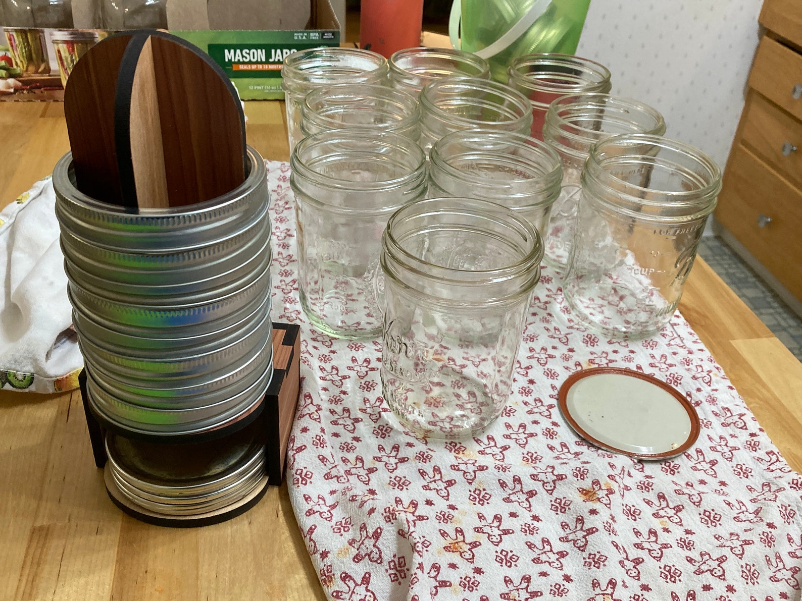 Mason Jar Rings And Lids Organizer Canning Jar Lid Organizer Etsy