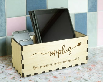 Unplug Charging Box, Perfect place to charge  Unplug, Home, School, Camper, Family time