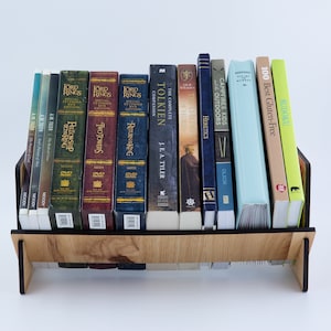 Table Top Book shelf, Free Standing Bookcase, Home Office decor, Small Book Case, book display, Tilted Bookshelf image 5