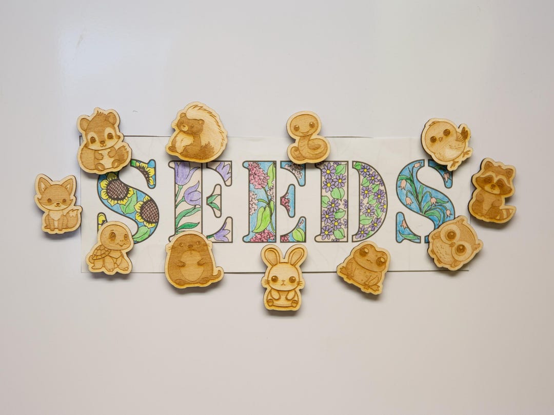 Wooden Animal Magnets - Forest Critters Fridge Set - Etsy