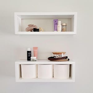 Mensole sospese / Mensole per bagno / Porta carta igienica / Mensola bianca