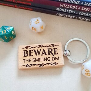 Dungeons and Dragons Gift, D&D Keychain, Gift for DM, Dungeon Master Christmas Gift, Role Playing, DnD game accessories, Funny DM gift