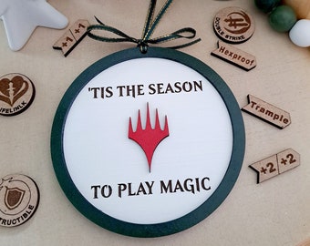 Magic the Gathering Ornament, MTG Gift, Magic Christmas Ornament, MTG Counters