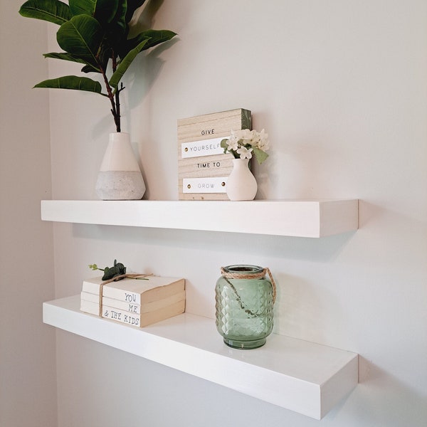 Floating Shelves Set of 2 | White Shelves